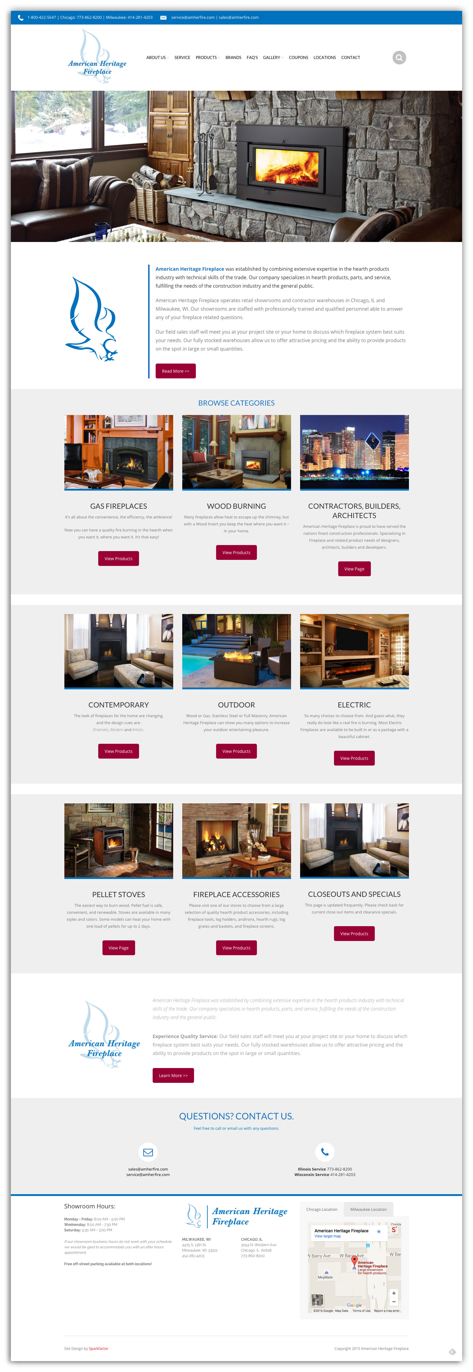 American Heritage Fireplace Homepage