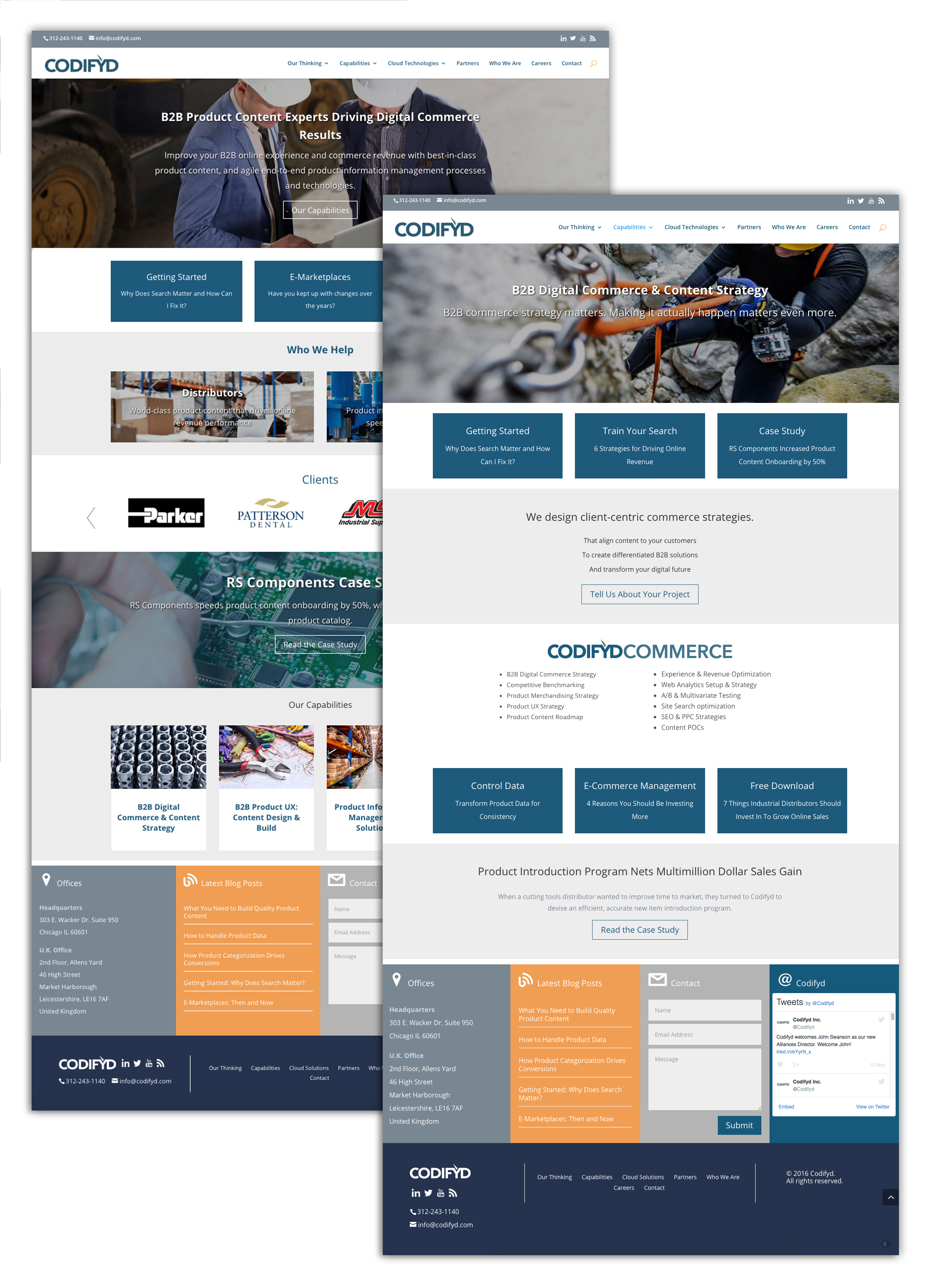 Codifyd Homepage and Interior Page