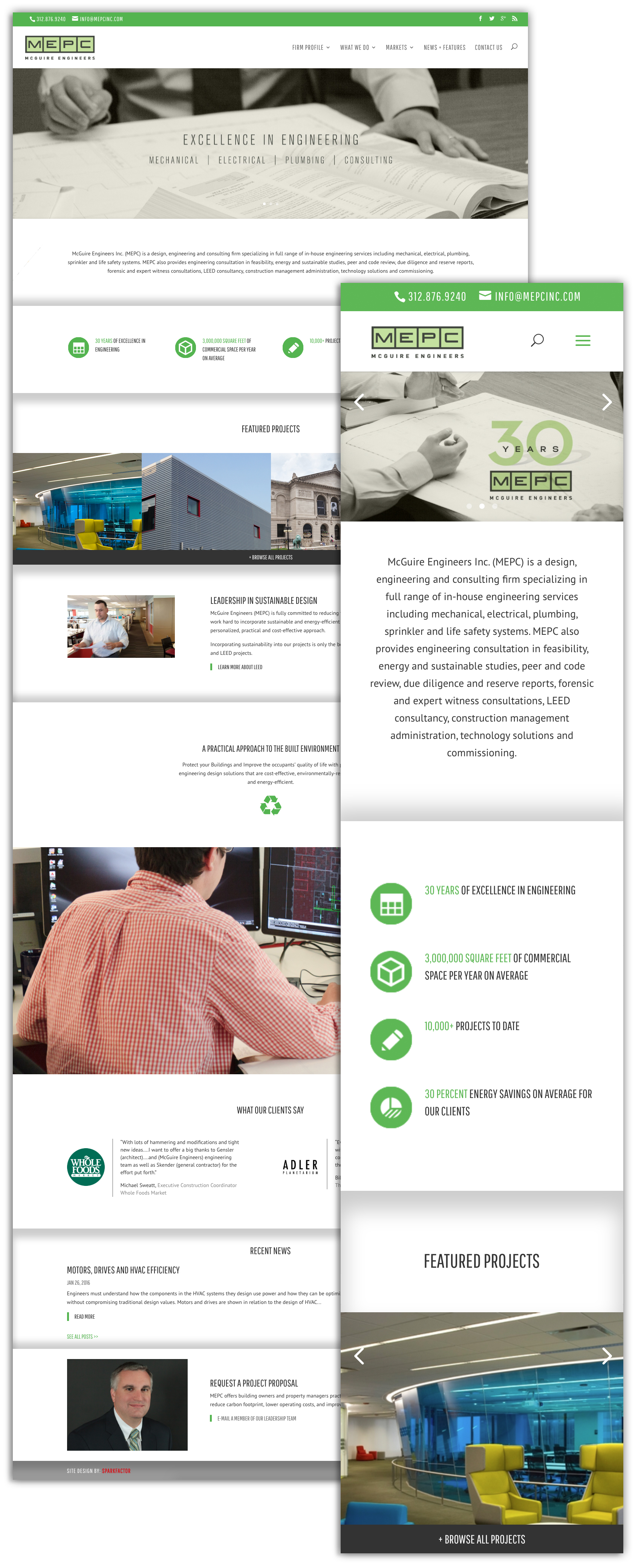 MEPC Homepage and Mobile Site
