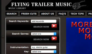 Flying Trailer Music Website