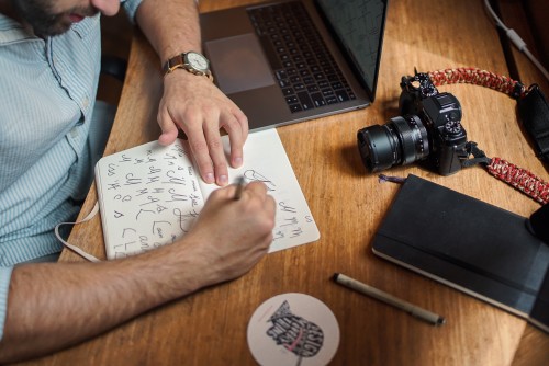 logo design on paper